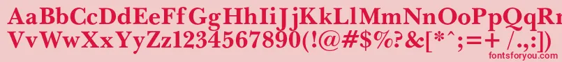 PasmacBold Font – Red Fonts on Pink Background
