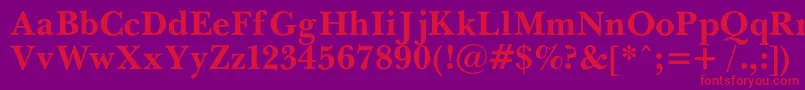 PasmacBold Font – Red Fonts on Purple Background