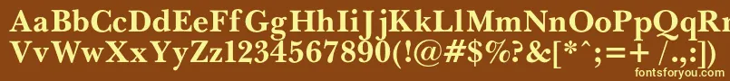 PasmacBold Font – Yellow Fonts on Brown Background