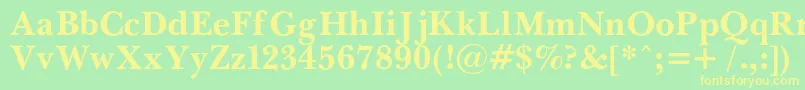 PasmacBold Font – Yellow Fonts on Green Background