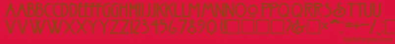 Police NeilsonRegular – polices brunes sur fond rouge