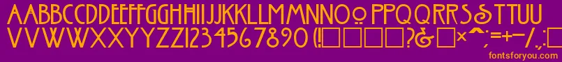 NeilsonRegular Font – Orange Fonts on Purple Background