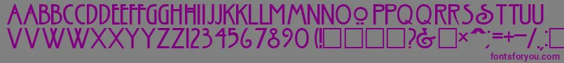 NeilsonRegular Font – Purple Fonts on Gray Background
