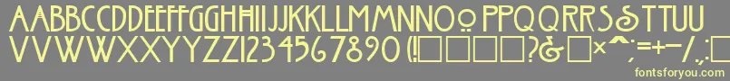 NeilsonRegular Font – Yellow Fonts on Gray Background