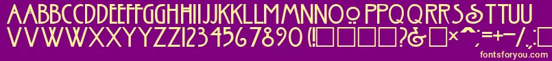 NeilsonRegular Font – Yellow Fonts on Purple Background