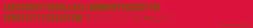 BigBrother Font – Brown Fonts on Red Background