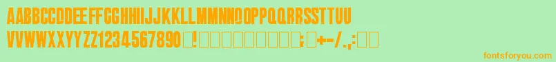 BigBrother Font – Orange Fonts on Green Background