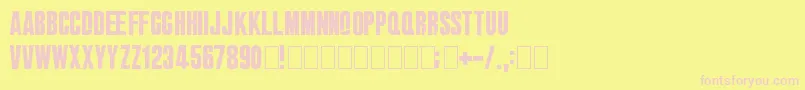 BigBrother Font – Pink Fonts on Yellow Background