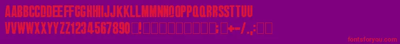 BigBrother Font – Red Fonts on Purple Background