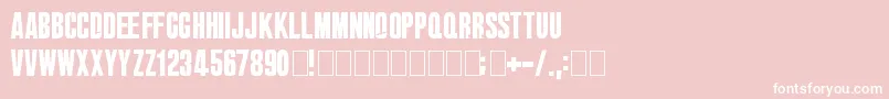 BigBrother-fontti – valkoiset fontit vaaleanpunaisella taustalla