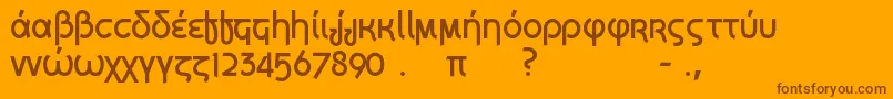 GrecianFormula Font – Brown Fonts on Orange Background