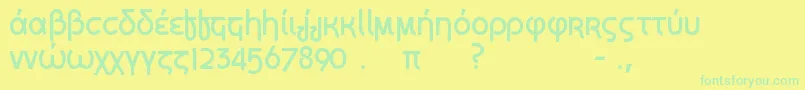 GrecianFormula Font – Green Fonts on Yellow Background