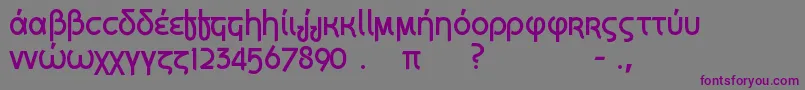 GrecianFormula Font – Purple Fonts on Gray Background