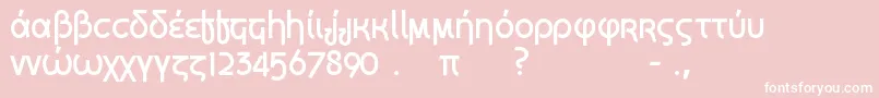 GrecianFormula Font – White Fonts on Pink Background