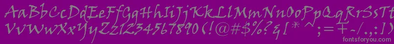 VinerHandItc Font – Gray Fonts on Purple Background