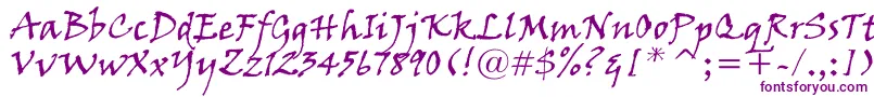Czcionka VinerHandItc – fioletowe czcionki