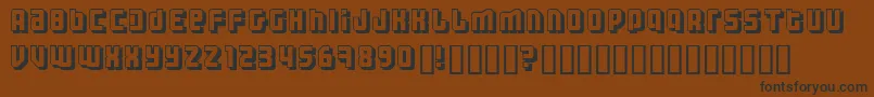 ThreeTheHardWayShadowed Font – Black Fonts on Brown Background