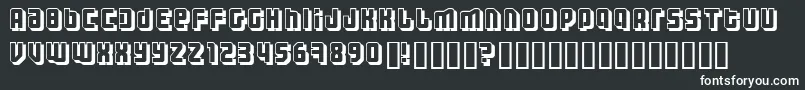 ThreeTheHardWayShadowed Font – White Fonts