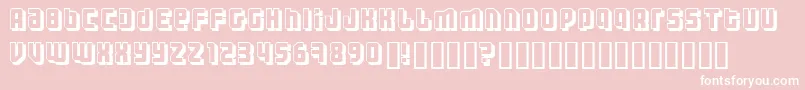 ThreeTheHardWayShadowed Font – White Fonts on Pink Background