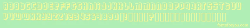 ThreeTheHardWayShadowed Font – Yellow Fonts on Green Background