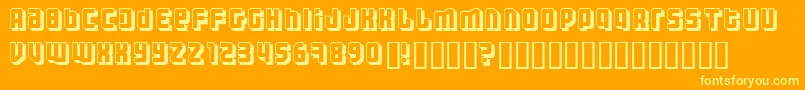 ThreeTheHardWayShadowed Font – Yellow Fonts on Orange Background
