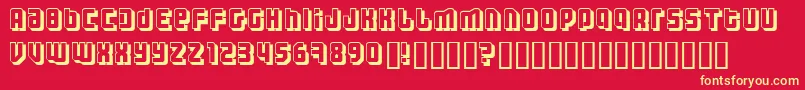 ThreeTheHardWayShadowed Font – Yellow Fonts on Red Background