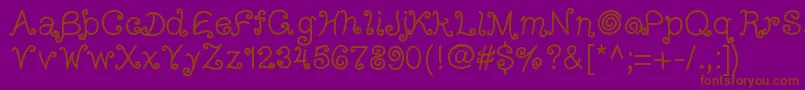 Arizonatumbleweed Font – Brown Fonts on Purple Background