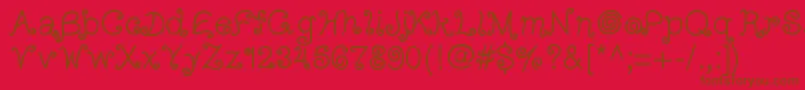 Arizonatumbleweed Font – Brown Fonts on Red Background