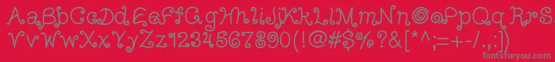 Arizonatumbleweed Font – Gray Fonts on Red Background