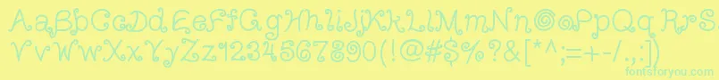 Arizonatumbleweed Font – Green Fonts on Yellow Background