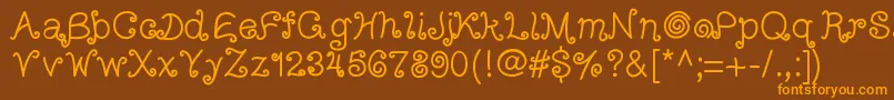 Arizonatumbleweed Font – Orange Fonts on Brown Background
