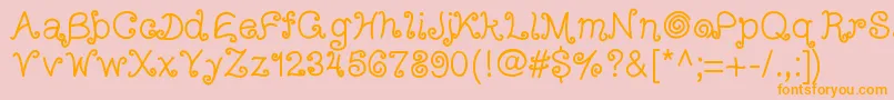 Arizonatumbleweed Font – Orange Fonts on Pink Background