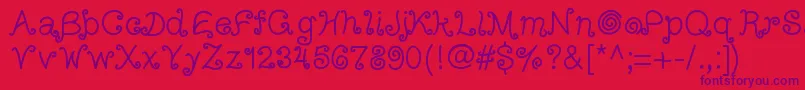 Arizonatumbleweed Font – Purple Fonts on Red Background