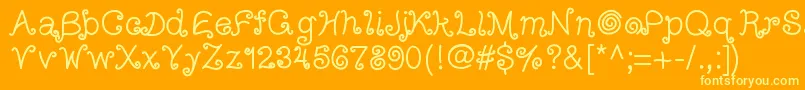 Arizonatumbleweed Font – Yellow Fonts on Orange Background