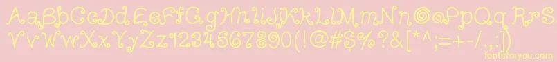 Arizonatumbleweed Font – Yellow Fonts on Pink Background