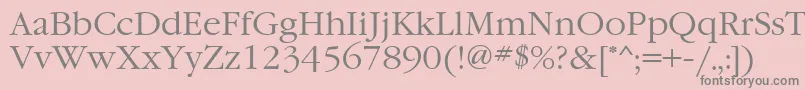 GaramondbttNormal Font – Gray Fonts on Pink Background