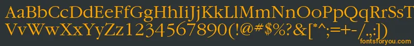 フォントGaramondbttNormal – 黒い背景にオレンジの文字