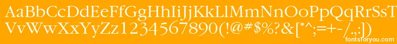 フォントGaramondbttNormal – オレンジの背景に白い文字