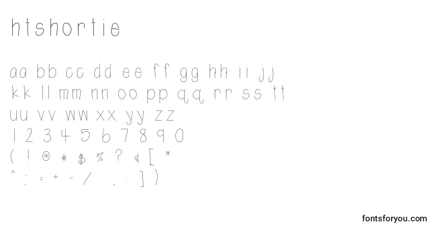 Htshortie-fontti – aakkoset, numerot, erikoismerkit