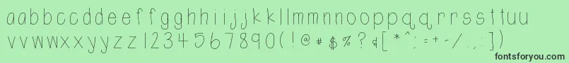 Htshortie Font – Black Fonts on Green Background