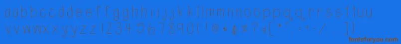 Htshortie Font – Brown Fonts on Blue Background