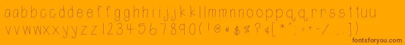 Htshortie Font – Brown Fonts on Orange Background