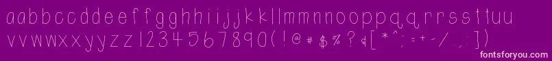 Htshortie Font – Pink Fonts on Purple Background