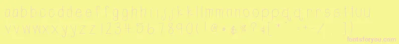 Htshortie Font – Pink Fonts on Yellow Background