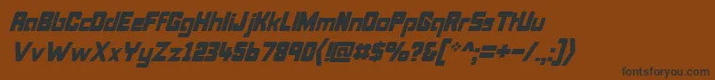 BonkItalicフォントについての詳細 フォントBonkItalic – 黒い文字が茶色の背景にあります