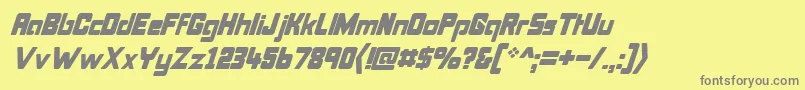 BonkItalic Font – Gray Fonts on Yellow Background