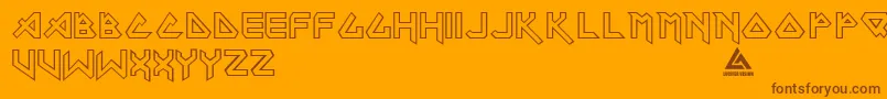 Maiden Font – Brown Fonts on Orange Background