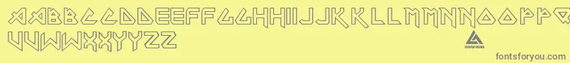 Maiden Font – Gray Fonts on Yellow Background