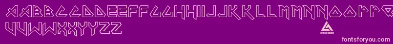 Maiden Font – Pink Fonts on Purple Background