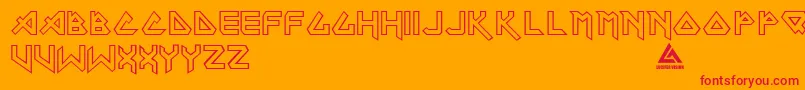 Maiden Font – Red Fonts on Orange Background